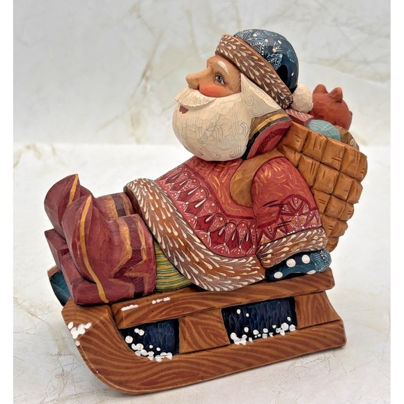 DeBrekht Special Edition 2002 Bearing Bear Santa Russian Sleigh Ride #51676-2 - Picture 3 of 16